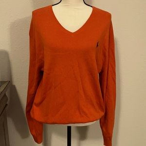 New Ralph Polo orange sweater size M